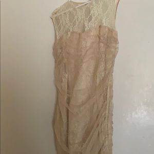Nude cocktail lace dress